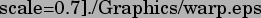 \includegraphics[%%
scale=0.7]{./Graphics/warp.eps}