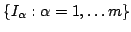 $\{ I_{\alpha}:\alpha=1,\ldots m\}$