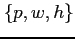 $\{p,w,h\}$