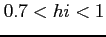 $0.7<hi<1$