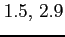 $1.5,\,2.9$
