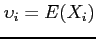 $\upsilon_{i}=E(X_{i})$